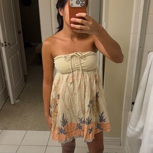 Urban Outfitters Strapless Linen Dress